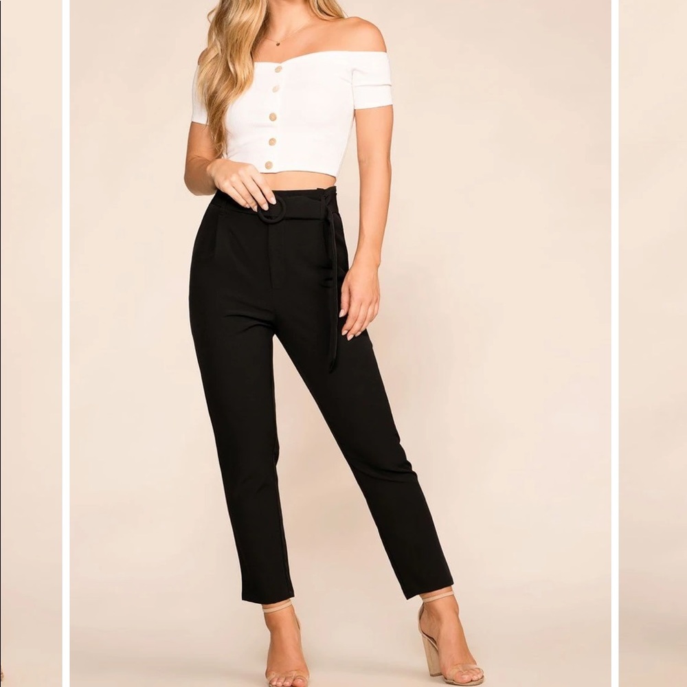 🆕Blashe high waist black pants style BP05229